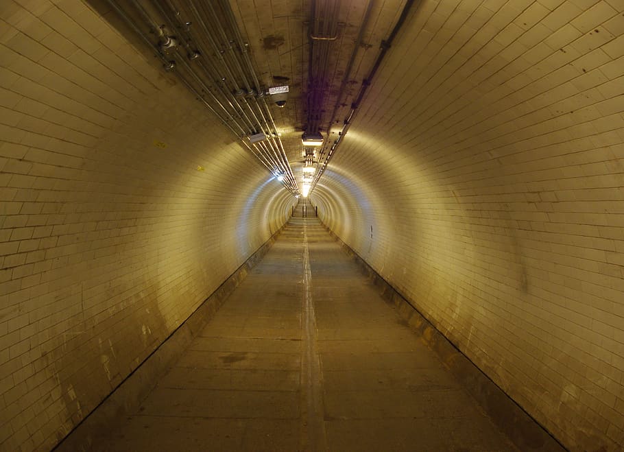 tunnel, thames, greenwich, subway, underpass, footpath, london, walk, echo, deserted