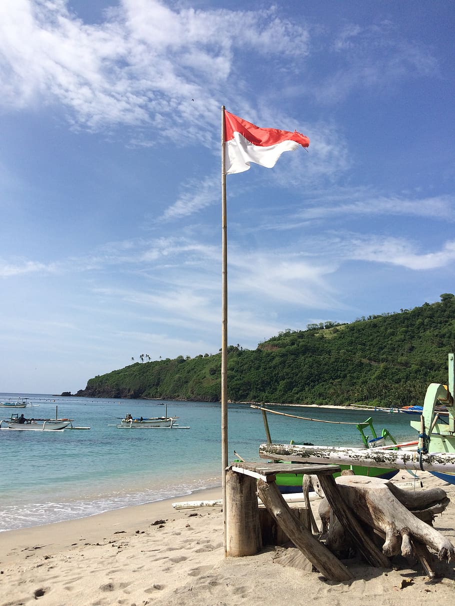 indonesia, indonesia flag, national, landscape, nationality, indonesian, patriotic, patriotism, culture, sky