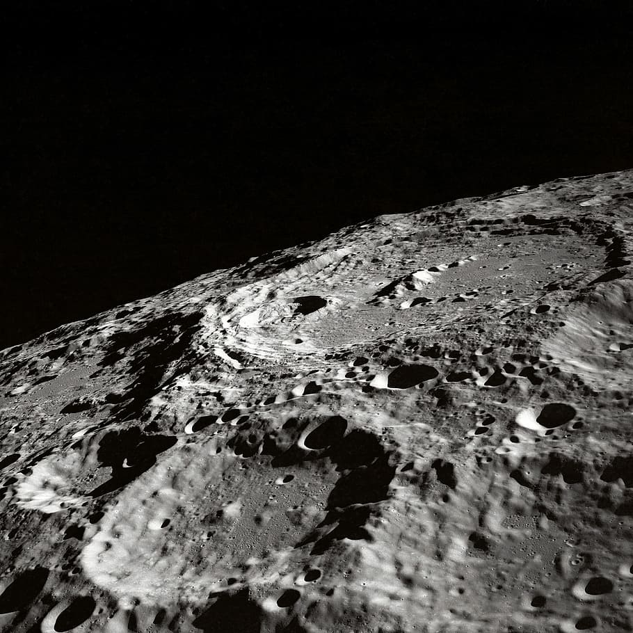 exterior, fotografía de la vista superior del cráter, Luna, cráter, superior, vista, fotografía, naturaleza, agua, mar