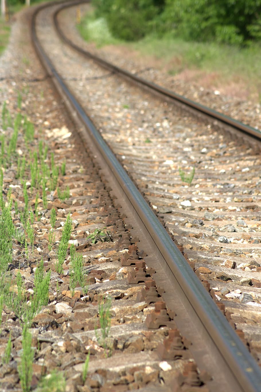 seemed, track, railway rails, railway, railway tracks, track bed, perspective, vanishing point, endless, railroad track