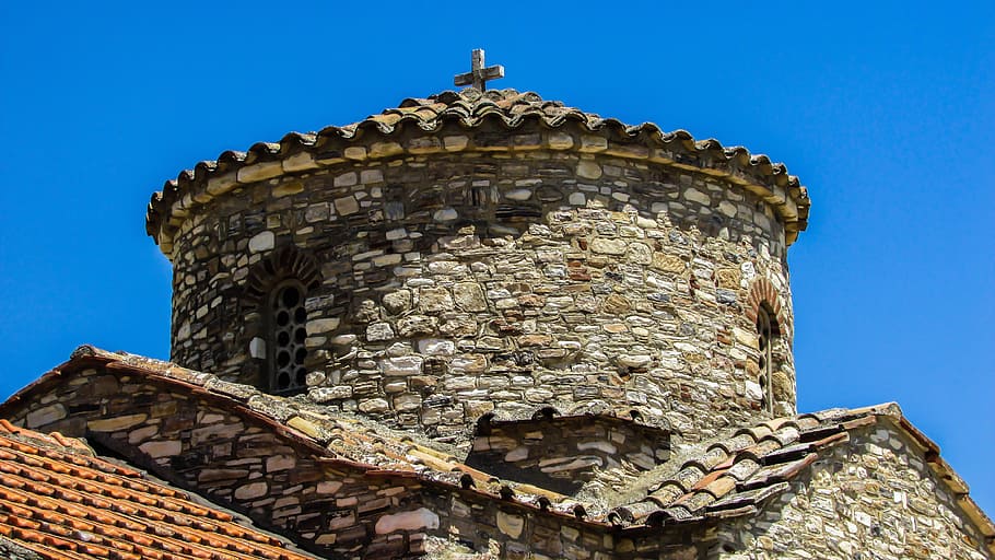 cyprus, kato lefkara, archangel michael, church, 12th century, architecture, orthodox, religion, christianity, stone built