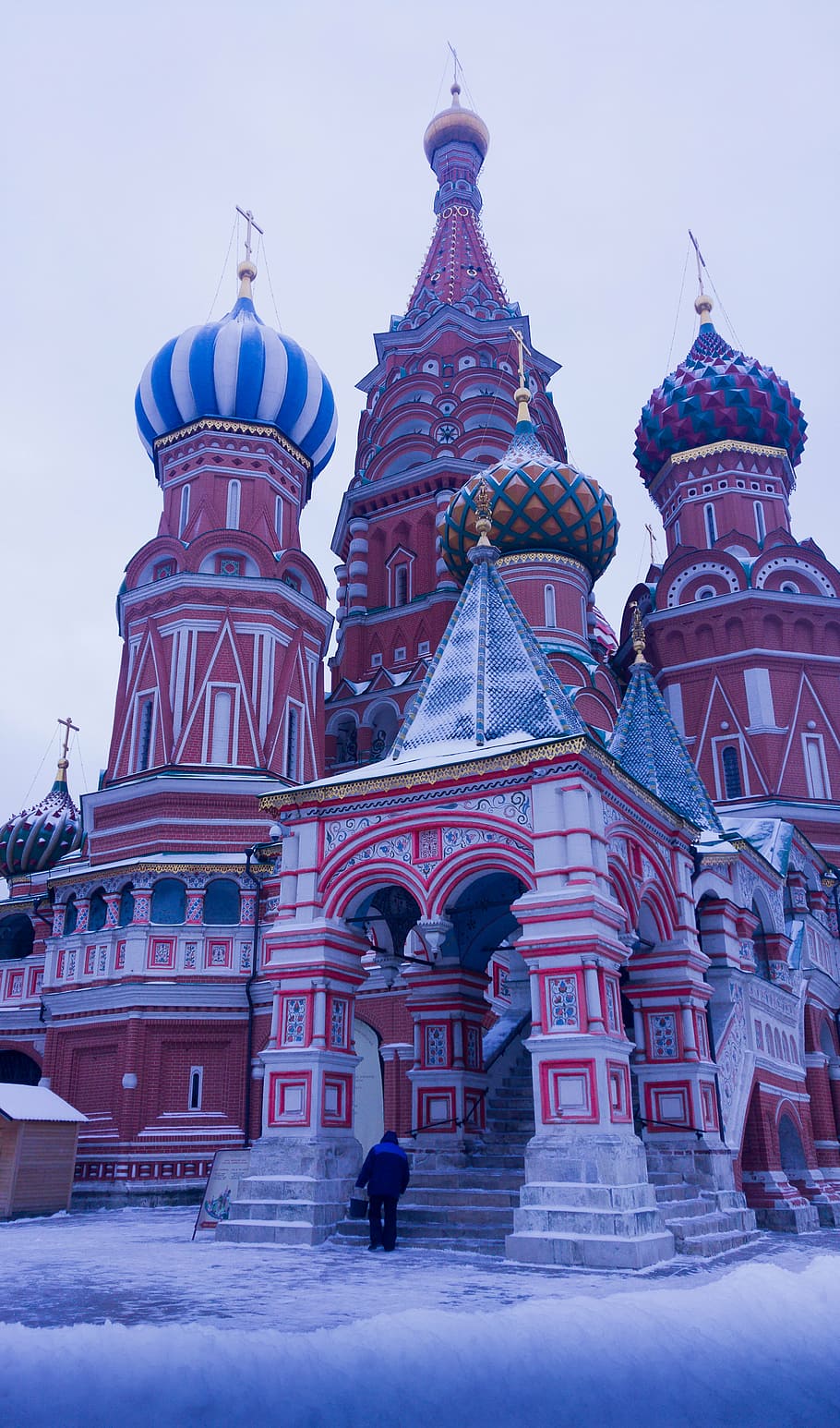 モスクワ, 赤の広場, 聖バジル大聖堂, 宗教, オーソドックス, 雪, 建築, 冬, 歴史, ドーム