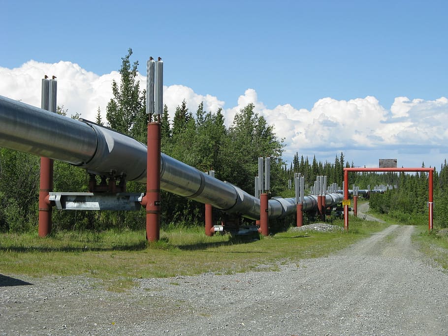 alaska, pipeline, valdez, usa, stainless steel, water, gaz, resources, connection, industry