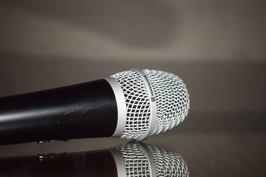 reflective, photography, dynamic, microphone, sound, equipment, audio, micro, close-up, indoors