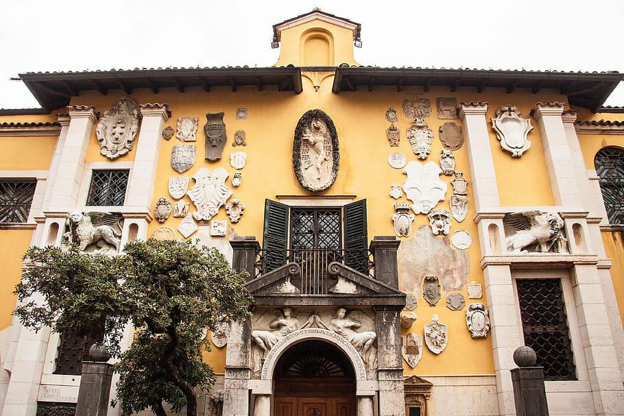 old villa, residence, Old, Villa, Residence, old villa, vittoriale italiani, museum, gardone riviera, italy, gabriele d'annunzio