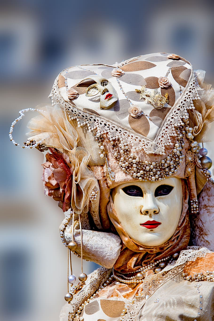 parade, Cheverny, person, full-face, mask, celebration, mask - disguise, disguise, close-up, human representation