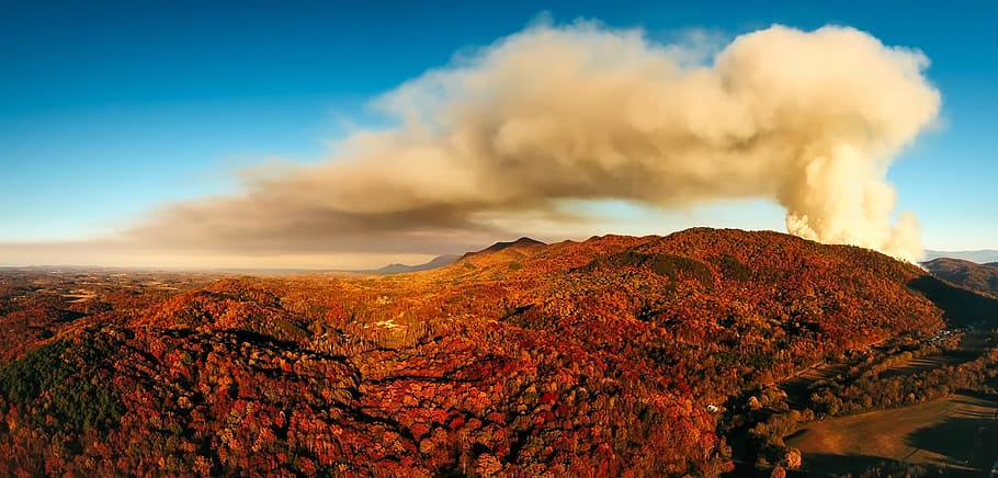 brown, volcano, day time, day, time, tennessee, smoky mountains, landscape, scenic, forest