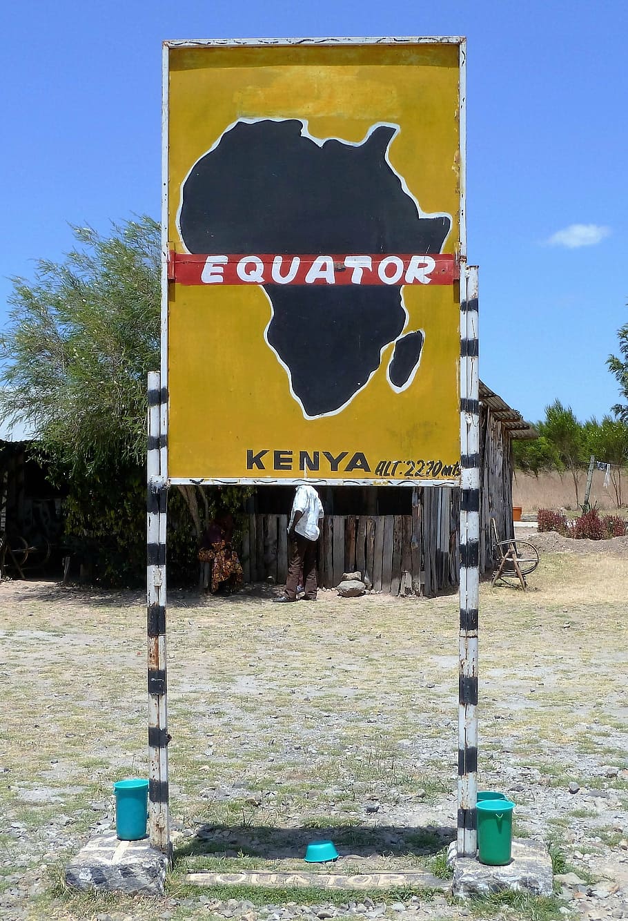 africa, equator, sign, kenya, border, communication, western script, text, sky, day