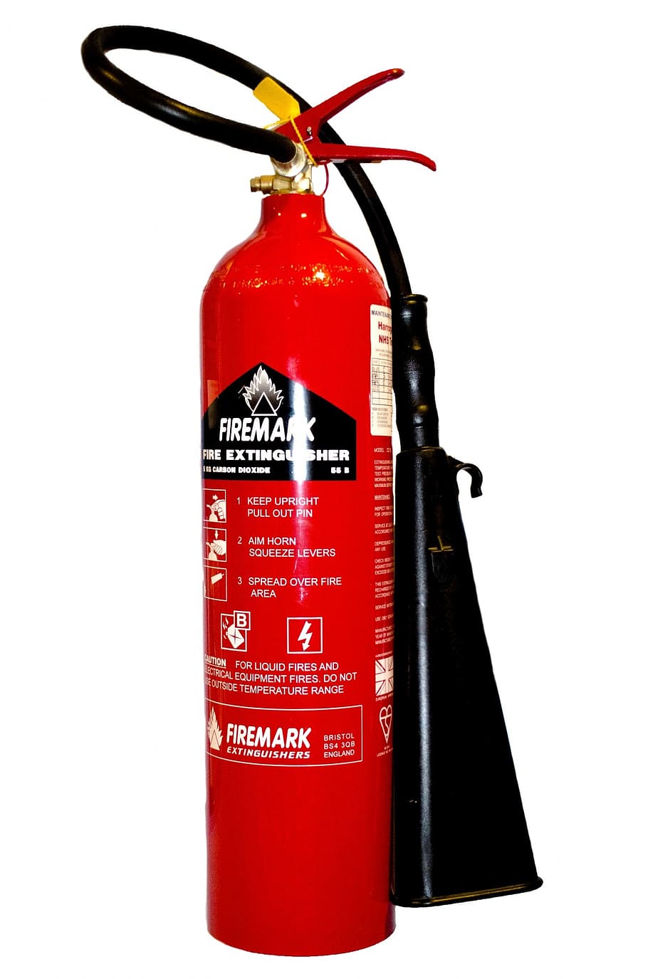red, firemark fire extinguisher, alarm, batch, burning, clear, clipping, container, danger, defence