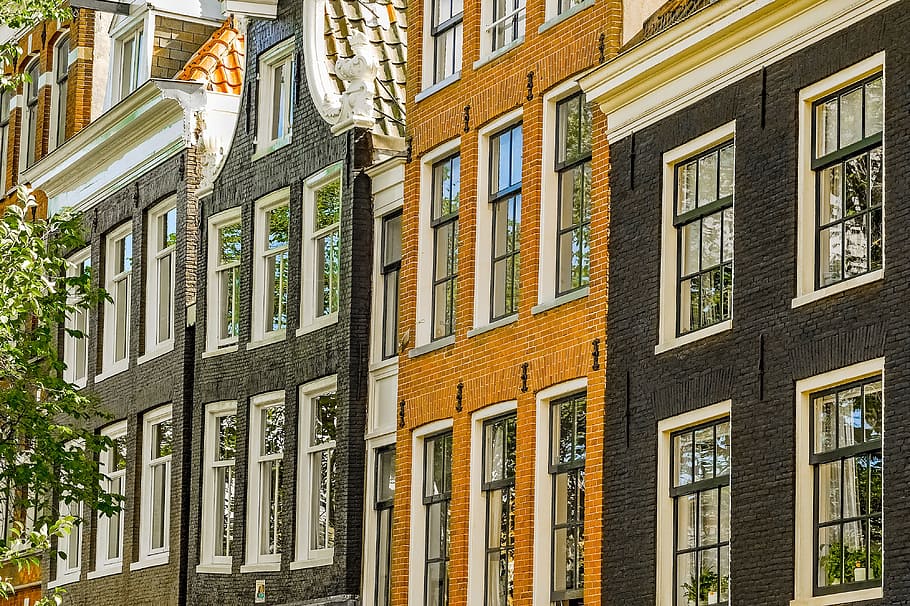 家 ファサード レンガ 塗装レンガ 茶色 建築 アムステルダム オランダ ヨーロッパ 建物外観 Pxfuel