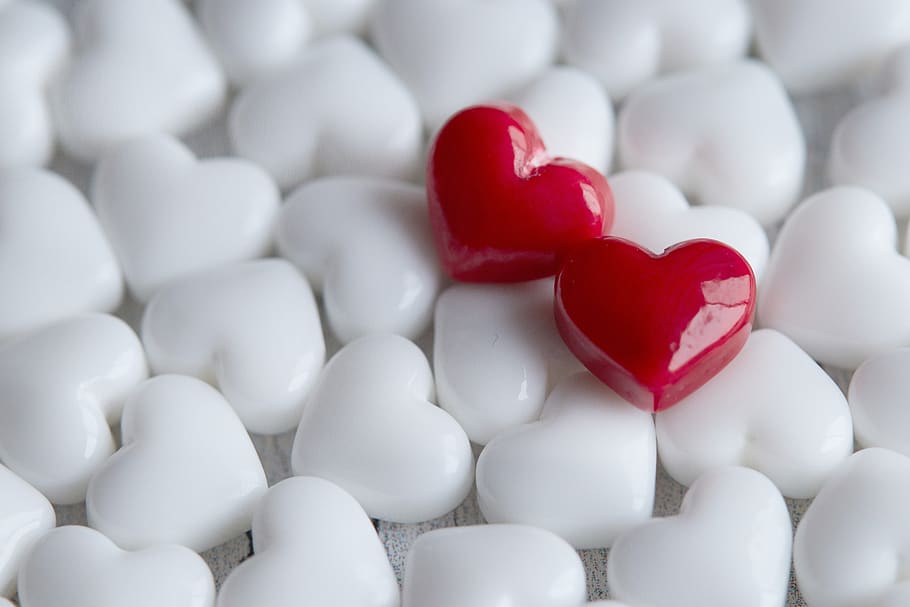 heart, candy, background, love, red, white, romantic, valentine,  celebration, concept | Pxfuel