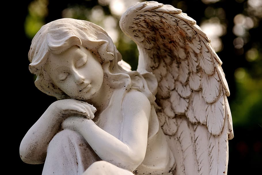 選択的 フォーカス写真 天使像 天使 彫刻 白 図 墓地 信仰 希望 Pxfuel