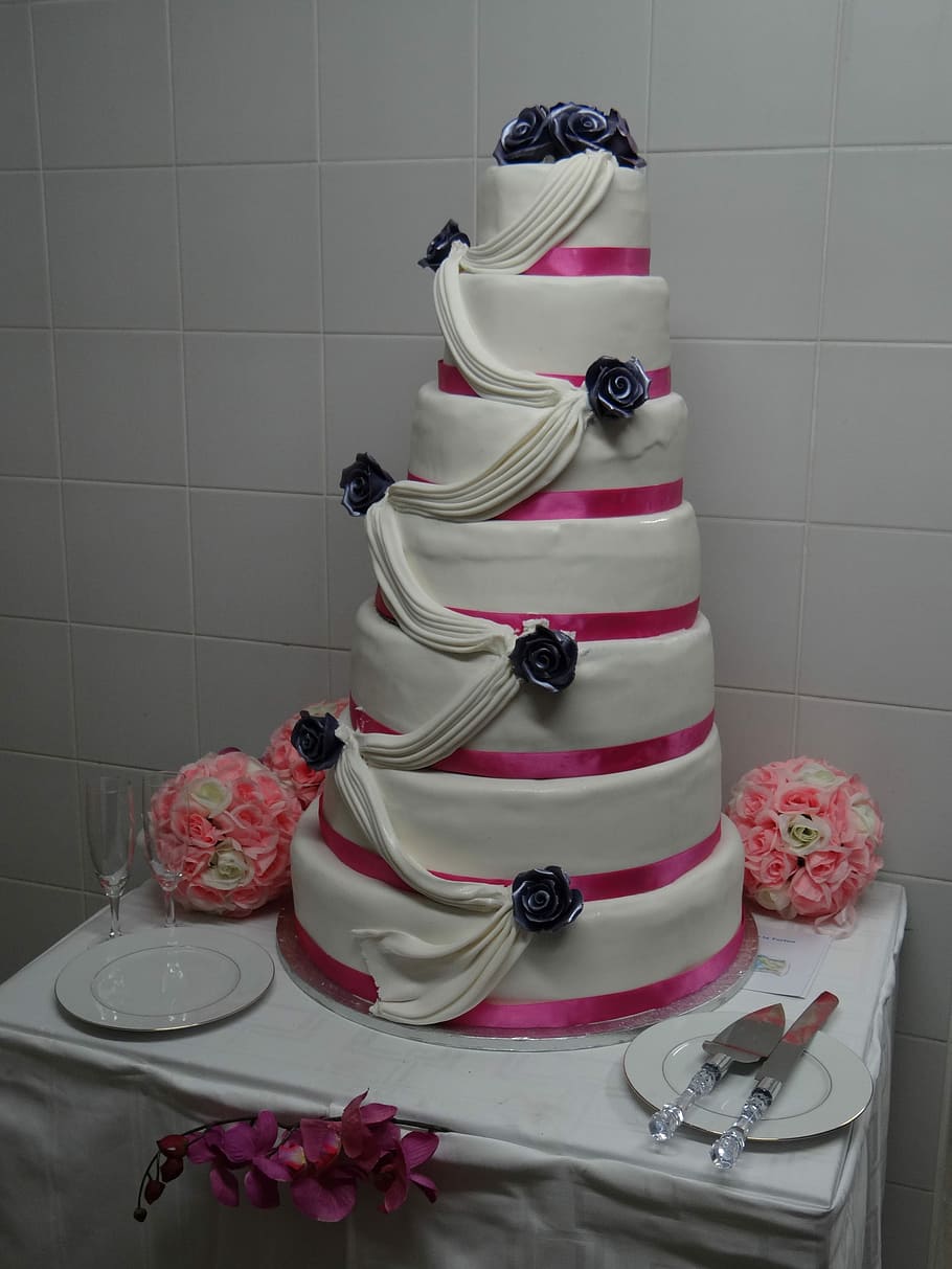 Wedding Cake, Dessert, cake, wedding, sweet food, celebration, sweet, indoors, baked, indulgence