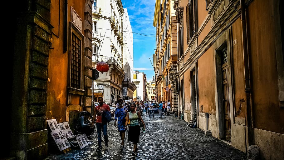 Rome, Back, Street, Italy, Italian, back, street, roman, architecture, lifestyle, city