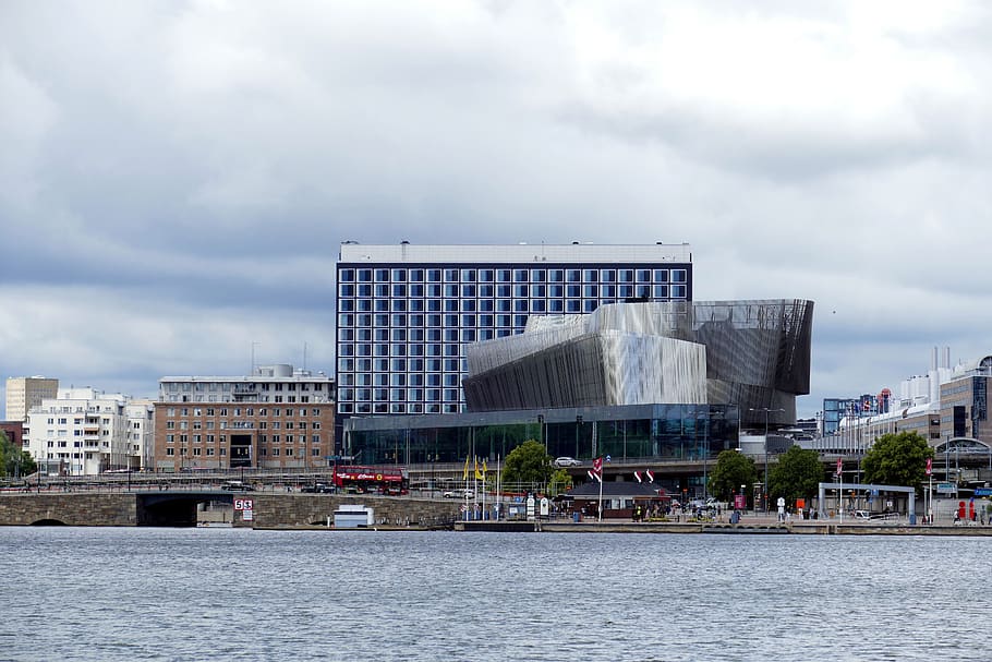 stockholm, ridder holmen, swedia, pusat bersejarah, historis, modern, aula, Arsitektur, eksterior bangunan, struktur yang dibangun