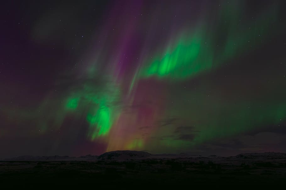 aurora borealis, northern lights, northern, sky, night, lights, phenomenon, astronomy, atmosphere, dark
