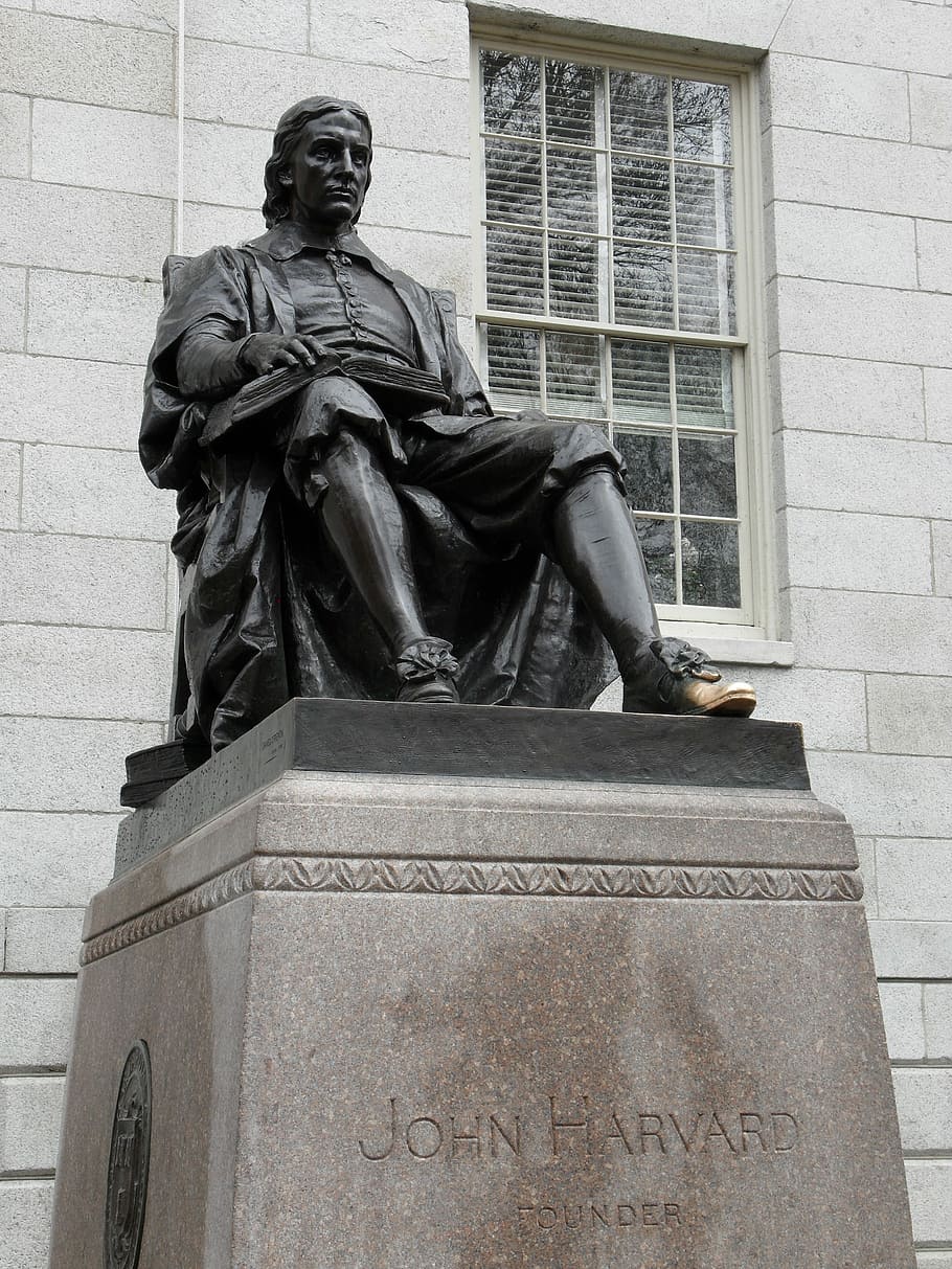 John Harvard, Statue, Bridge, john harvard, statue, came bridge, boston, university, shoe lace, luck, sculpture