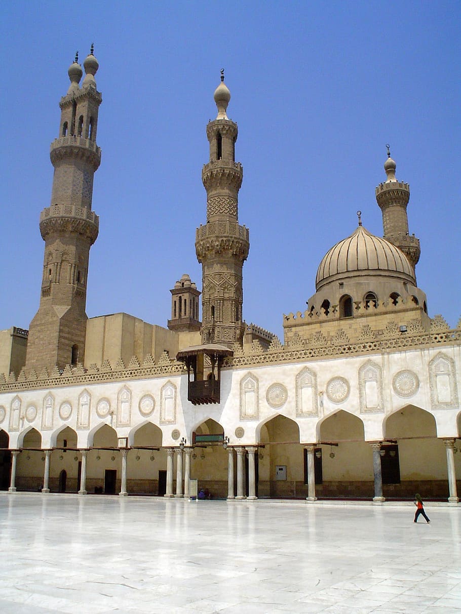 アズハルモスク, カイロ, エジプト, アズハル, 建築, 写真, モスク, パブリックドメイン, イスラム教, ミナレット