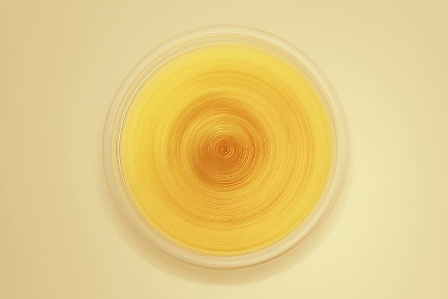 Vórtice, redemoinho, imagem, amarelo, círculo, fundo amarelo, resumo, planos de fundo, gota, forma geométrica