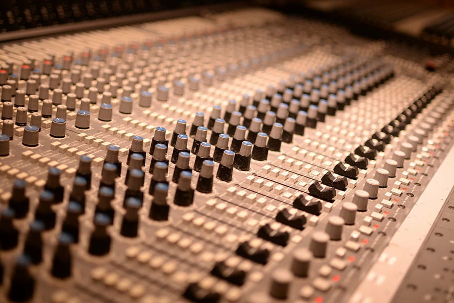 gray, black, audio, equalizer, mixer, controller, music, sound studio, studio, music studio