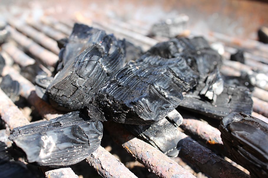 carbon, black, burned, burn, barbecue, charcoal, smoke, firewood, campfire, wood