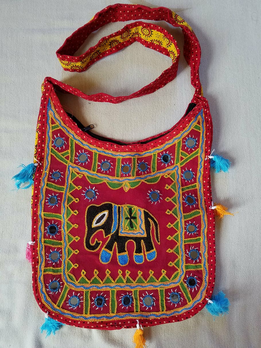 handbag, accessories, embroidery, woman, style, elegant, creativity, art and craft, multi colored, close-up