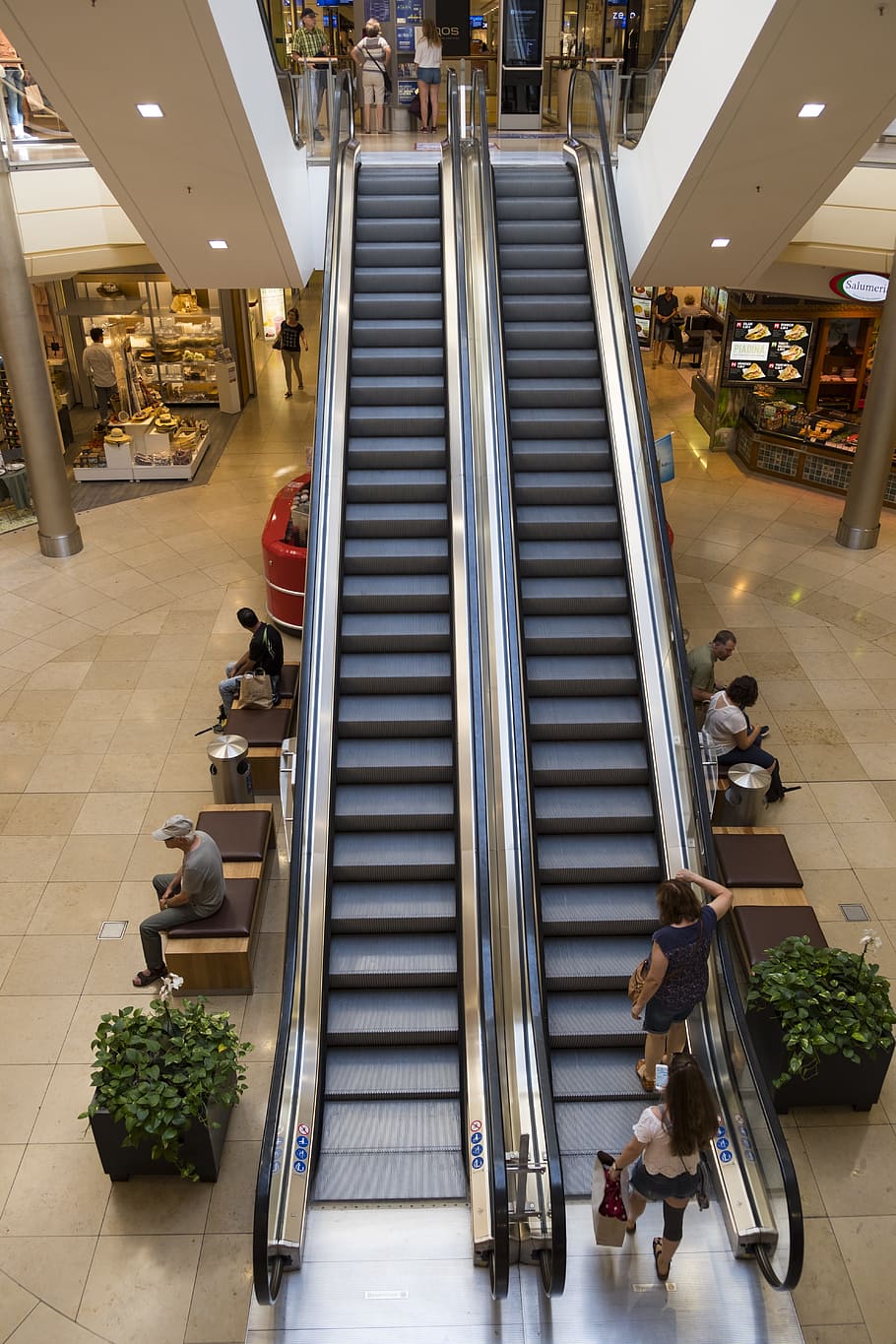 shopping, schoppen, shopping centre, stairs, escalator, architecture, gradually, means of rail transport, roller platform, commercial building