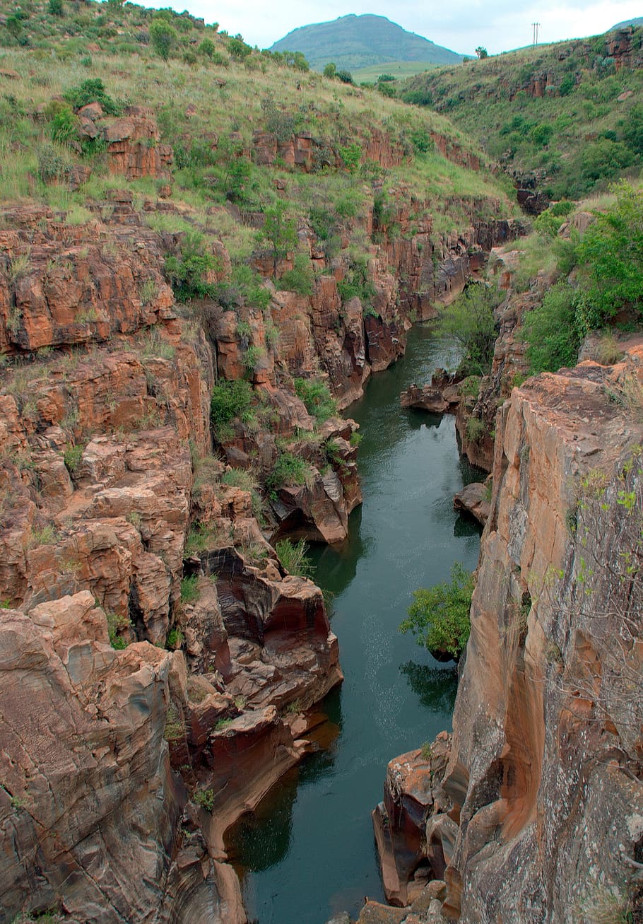 south africa, mountain, drakensberg, blyde river, canyon, erosion, cliff, water, beauty in nature, tranquil scene