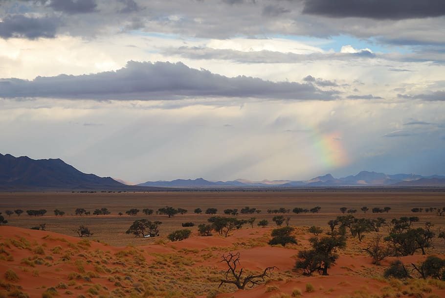 namib, desert, namib edge, rainbow, light, africa, namibia, scenics - nature, landscape, beauty in nature