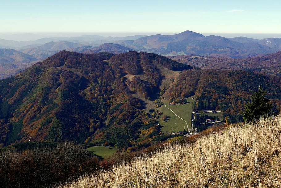 eslováquia, montanhas strážov, fačkov, montanhas, outono, montanha, paisagens - natureza, beleza natural, cena tranquila, tranquilidade