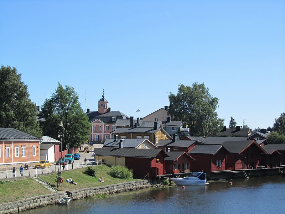 turku, speicherstadt, finland, historically, old, built structure, architecture, building exterior, water, building