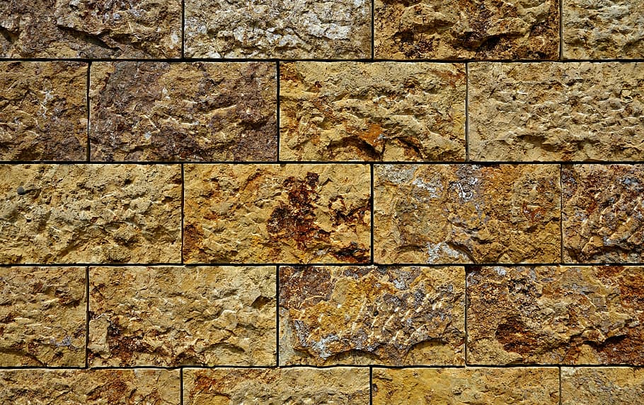 brown, beige, concrete, brick wall, wall, stones, stone wall, pattern, texture, stone texture