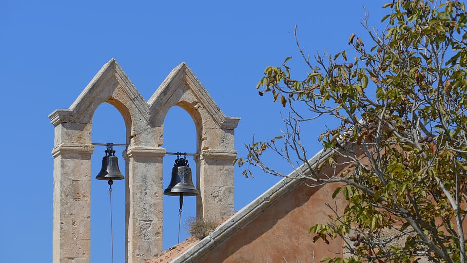 monastery, saint georges, crete, church, sky, architecture, built structure, arch, blue, nature