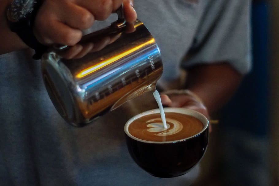 coffee, maker, coffee mug, atmosphere, hot coffee, bubble, cups of coffee, coffee shop, milk, morning