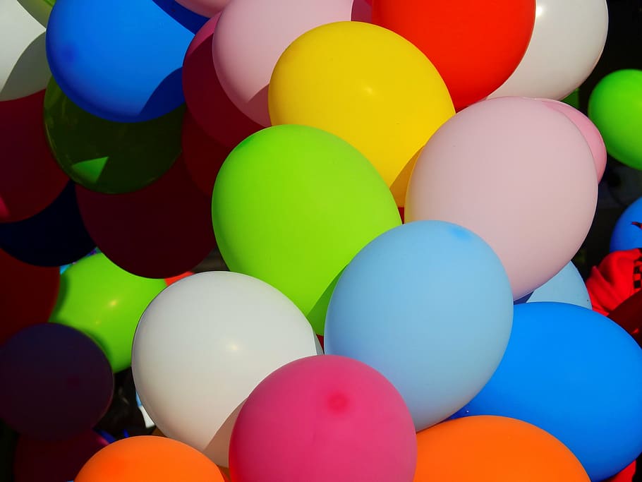 assorted-color balloon lot, balloon, party, carnival, move, sky, birthday, wedding, celebration, children's birthday