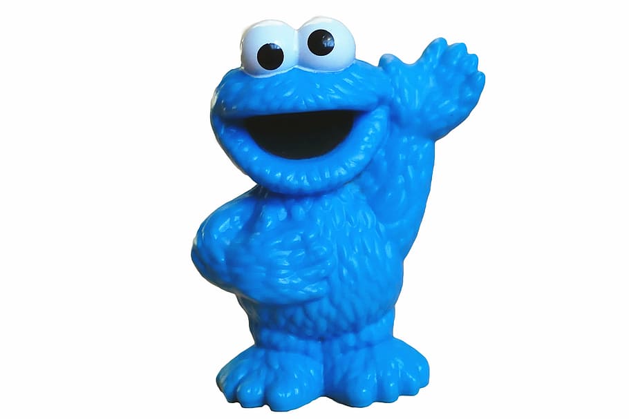 sésamo, calle, galleta, monstruo, juguete, galleta monstruo, calle sésamo, muppet, azul, gracioso