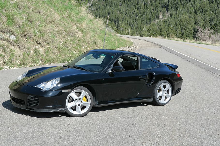 Porsche, 911, Turbo, 996, pouco algodão, cupê, carro, automóvel, automotivo, rápido