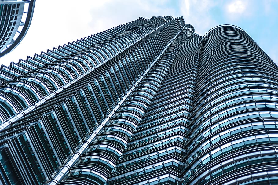 building, glass, malaysia, petronas, towers, skyscraper, kuala lumpur, asia, tall, detail