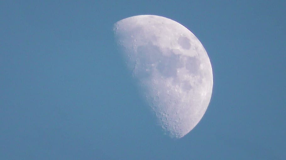 bulan, bulan demi hari, lunar, satelit alami bumi, kawah tubrukan, bergerak, berputar, tembakan jarak, rinci, langit