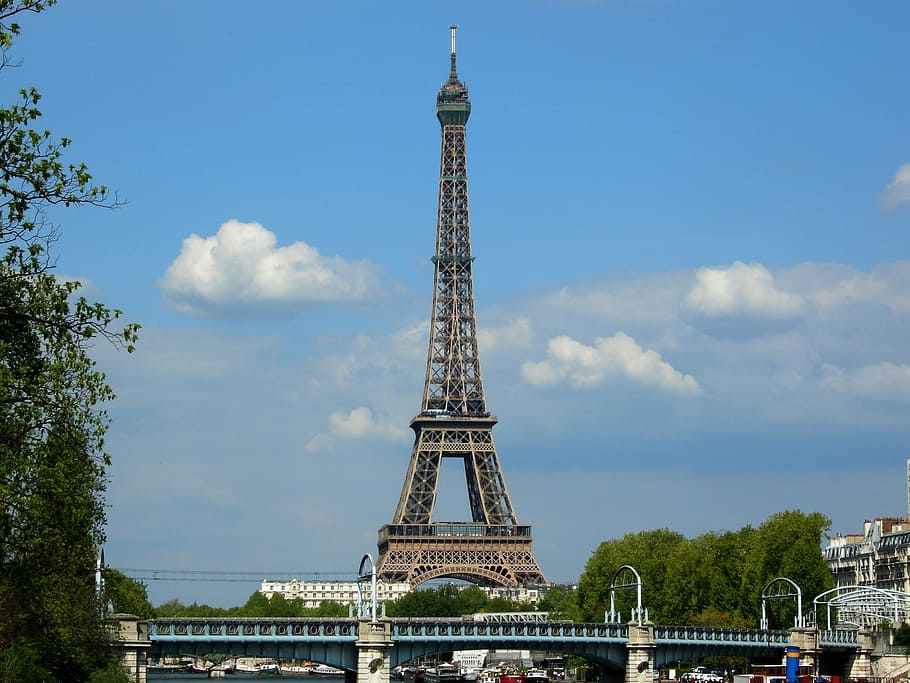 Torre Eiffel, hito, arquitectura, urbano, horizonte, romántico, atracción, panorama, destino, aéreo