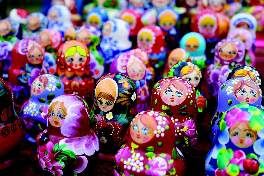 人形, マトリオスカ, おもちゃ, マリオネット, 子供, 販売用, 多色, 小売, 市場, 選択