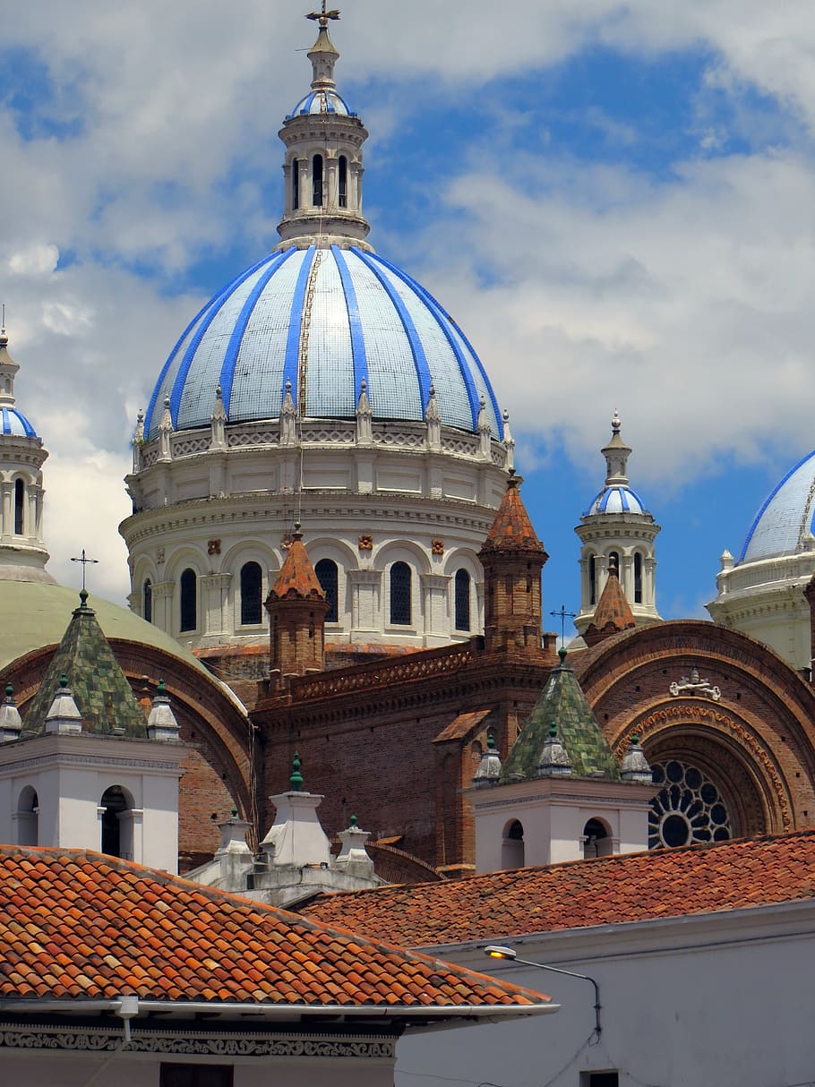 ecuador, cuenca, cathedral, dome, building exterior, built structure, architecture, religion, spirituality, building
