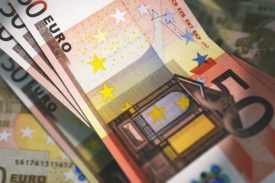 nota de banco em dinheiro euro, euro, dinheiro, cédula, vários, negócios, finanças, moeda, papel Moeda, riqueza