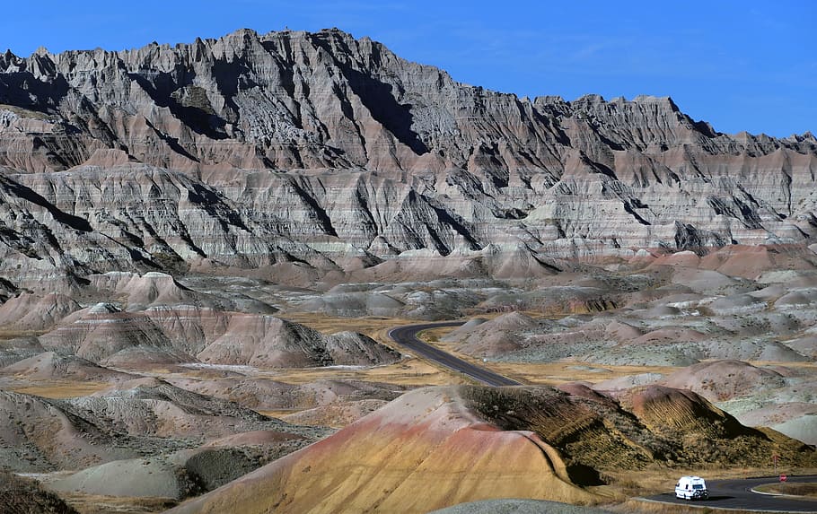 Badlands National Park, Grand Canyon during daytime, rock, rock - object, rock formation, solid, mountain, geology, beauty in nature, scenics - nature