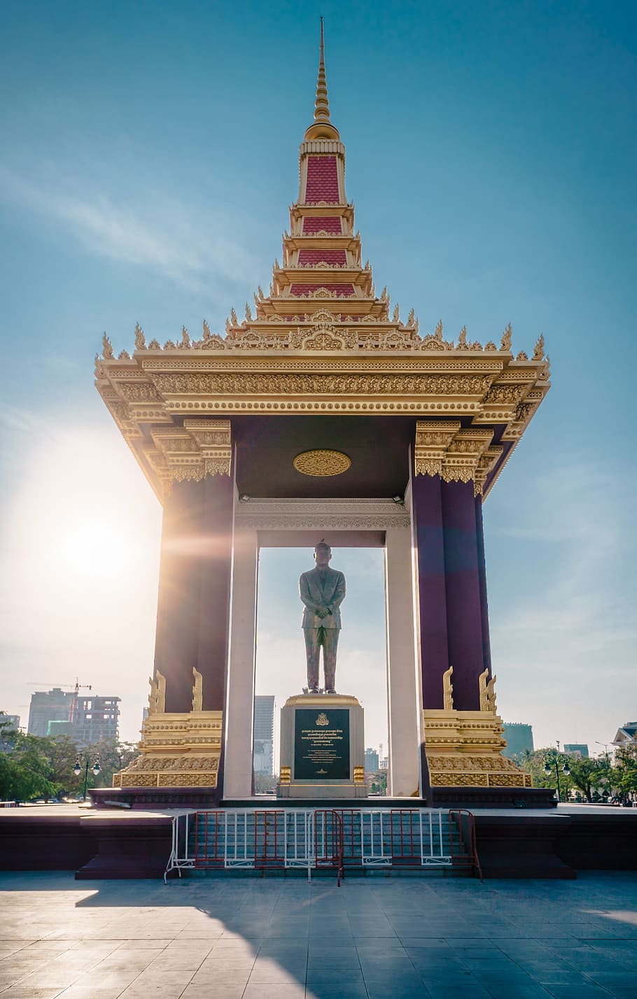 Kamboja, Phnom Penh, alun-alun kemerdekaan, perjalanan, bangunan, kota, asia tenggara, sore, sihanoukville, peringatan