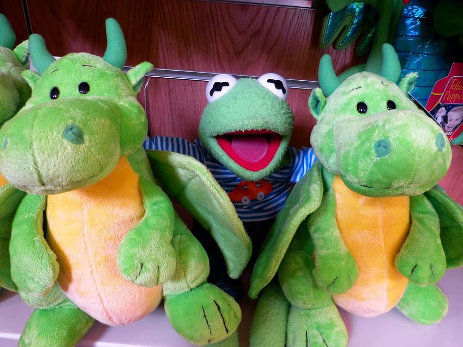 kermit, plush toys, frog, dragons, green, friends, buddy, doll, fun, toys