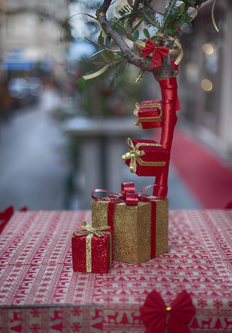 lights, christmas, decoration, holiday, december, xmas, christmasbackground, red, tree, celebration
