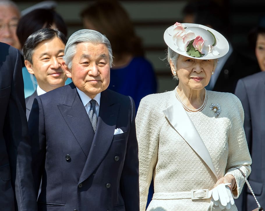 japan, Emperor Akihito, Empress Michiko of Japan, empress Michiko, public domain, statesman, people, women, asian Ethnicity, group Of People