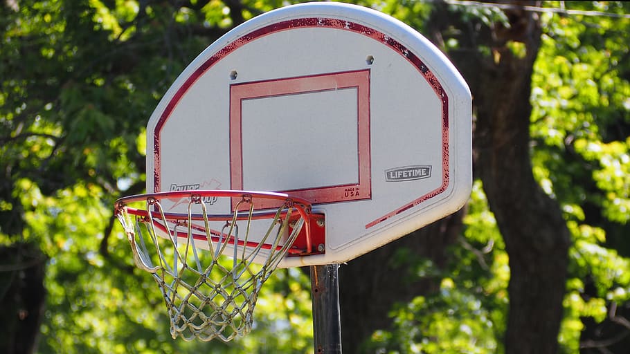 closeup, photography, white, red, basketball ring, basketball, basketball hoop, rusted basketball hoop, old basketball hoop, sport