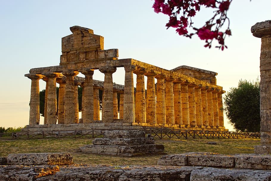 delhi, greece, Italy, Antique, Greek Temple, temple, ancient ruins, ruins, columns, history, architecture